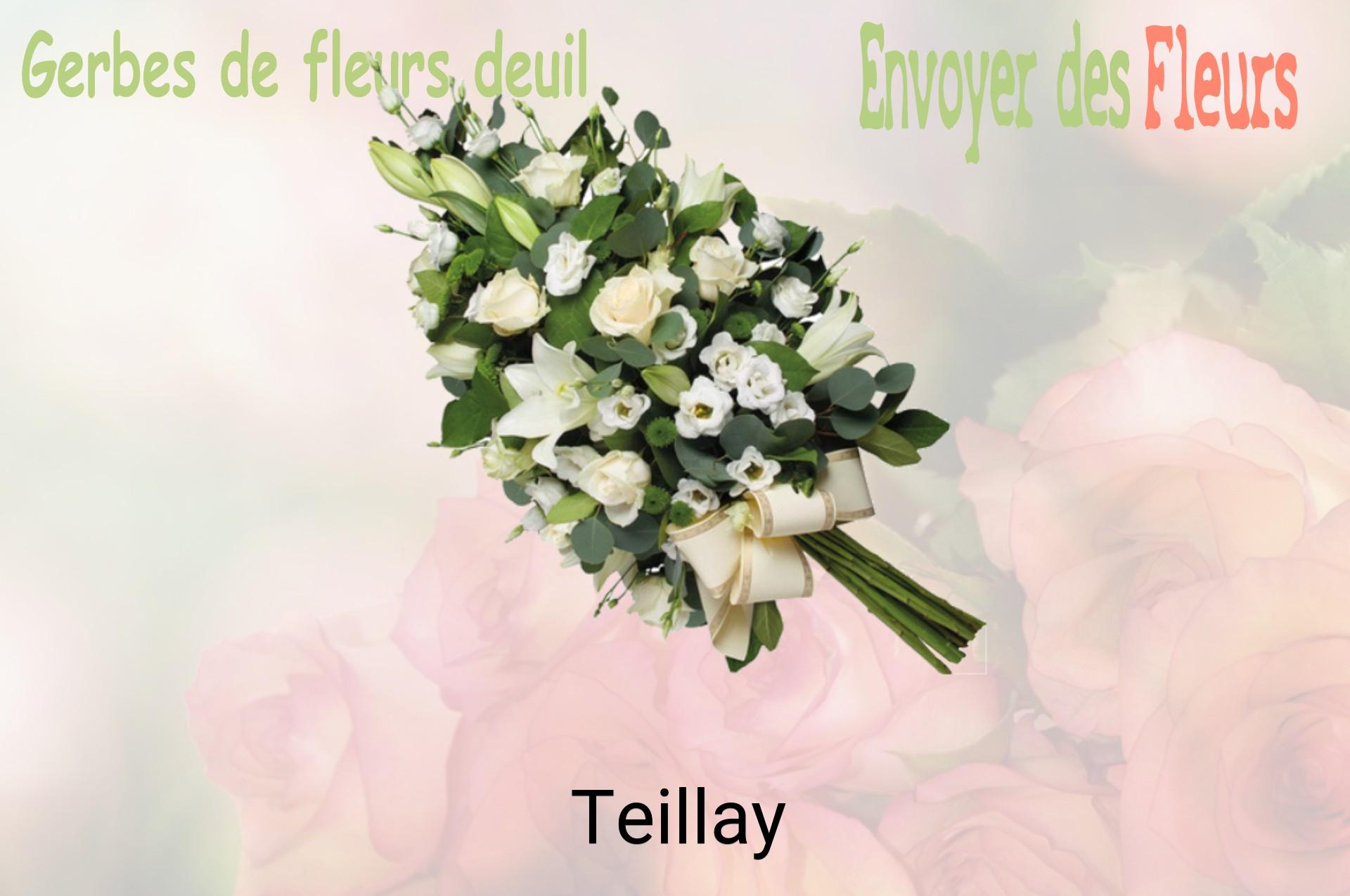 Gerbe de fleurs de deuil livrée à Teillay